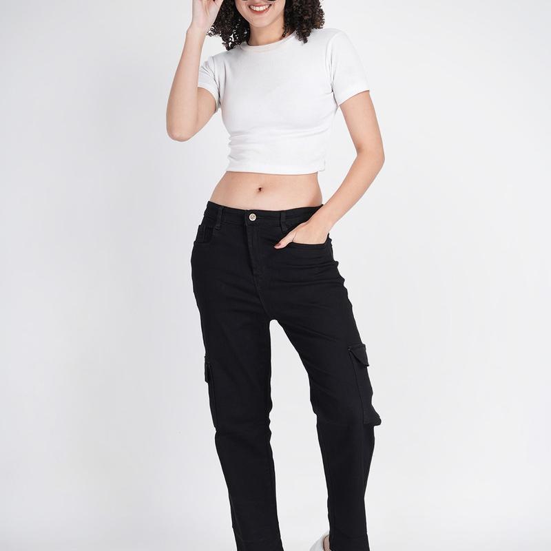 Mou - Denim Cargo For Women