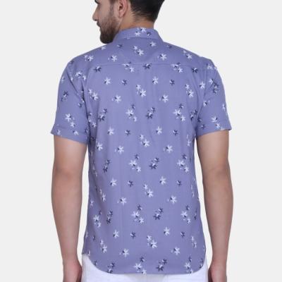 Radha - Cotton Blend Floral Printed Men's Half Sleeve Shirt