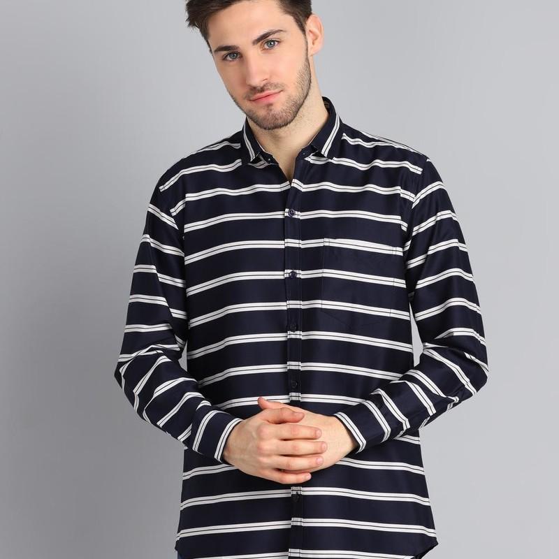 Radha - Cotton Dobby Stripes Mens Shirt