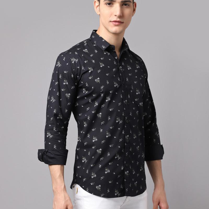 Radha - Cotton Full Sleeve Floral Printed Men's Shirt
