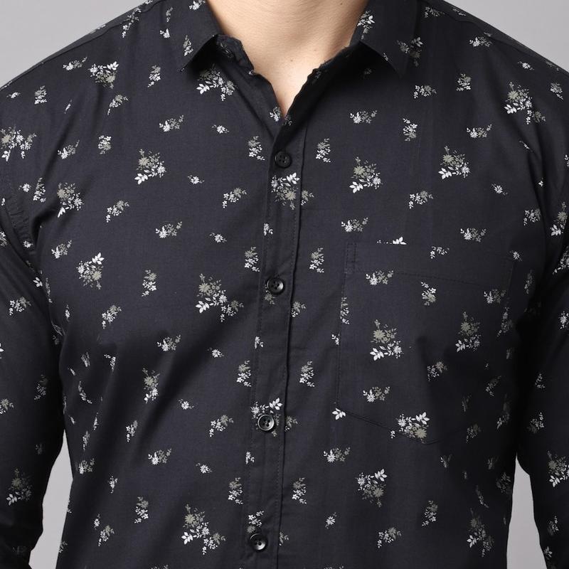 Radha - Cotton Full Sleeve Floral Printed Men's Shirt