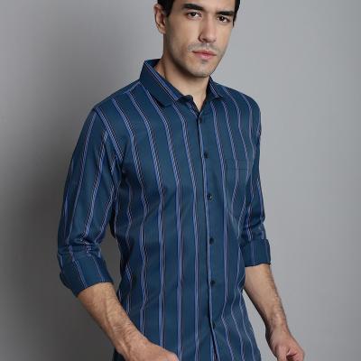 Radha - Cotton Full Sleeve Stripes Men's Shirt