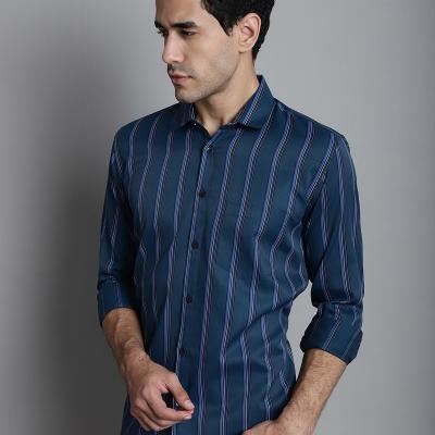 Radha - Cotton Full Sleeve Stripes Men's Shirt