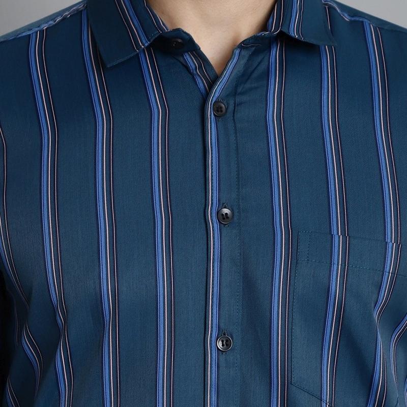 Radha - Cotton Full Sleeve Stripes Men's Shirt
