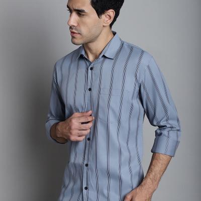 Radha - Cotton Full Sleeve Stripes Men's Shirt
