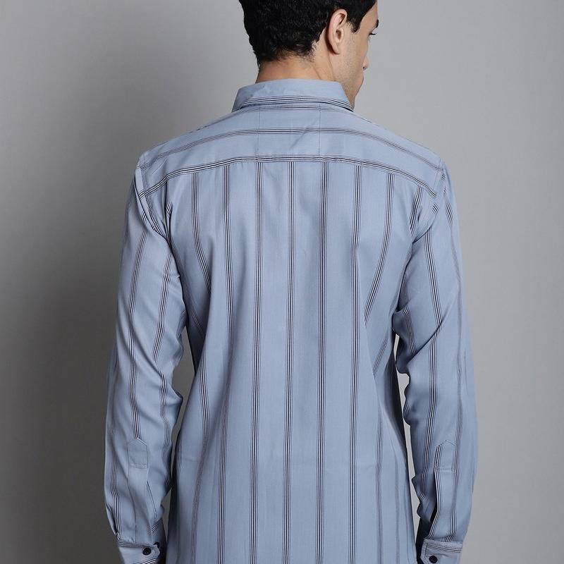 Radha - Cotton Full Sleeve Stripes Men's Shirt