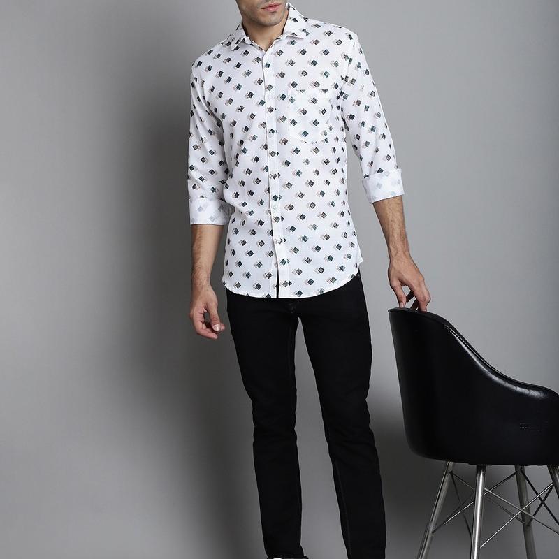 Radha - Cotton Full Sleeve Stripes Men's Shirt