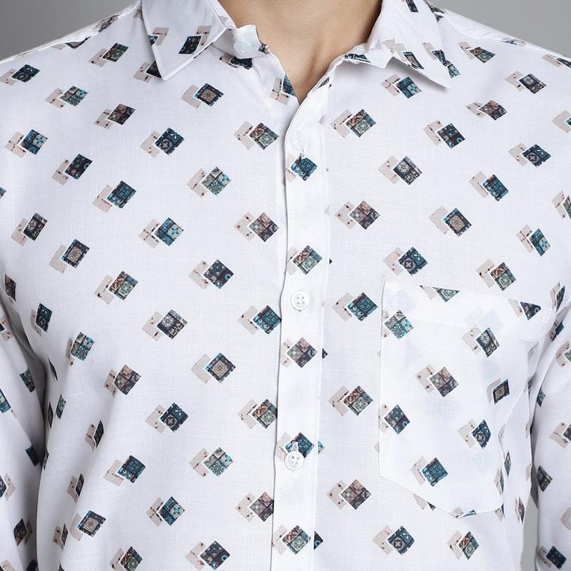 Radha - Cotton Full Sleeve Stripes Men's Shirt