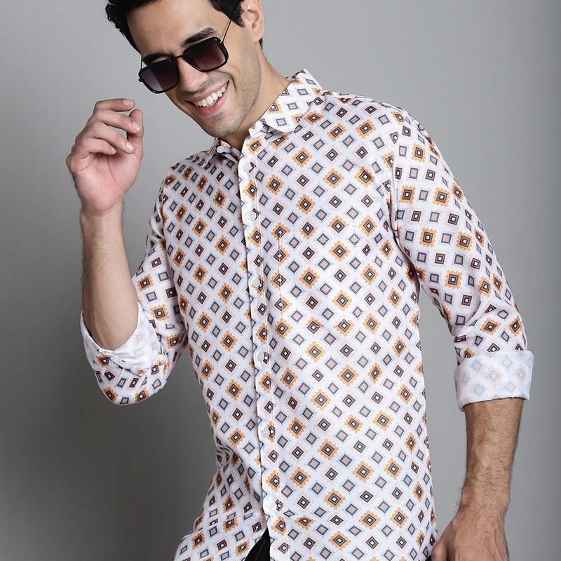 Radha - Cotton Full Sleeve Stripes Men's Shirt