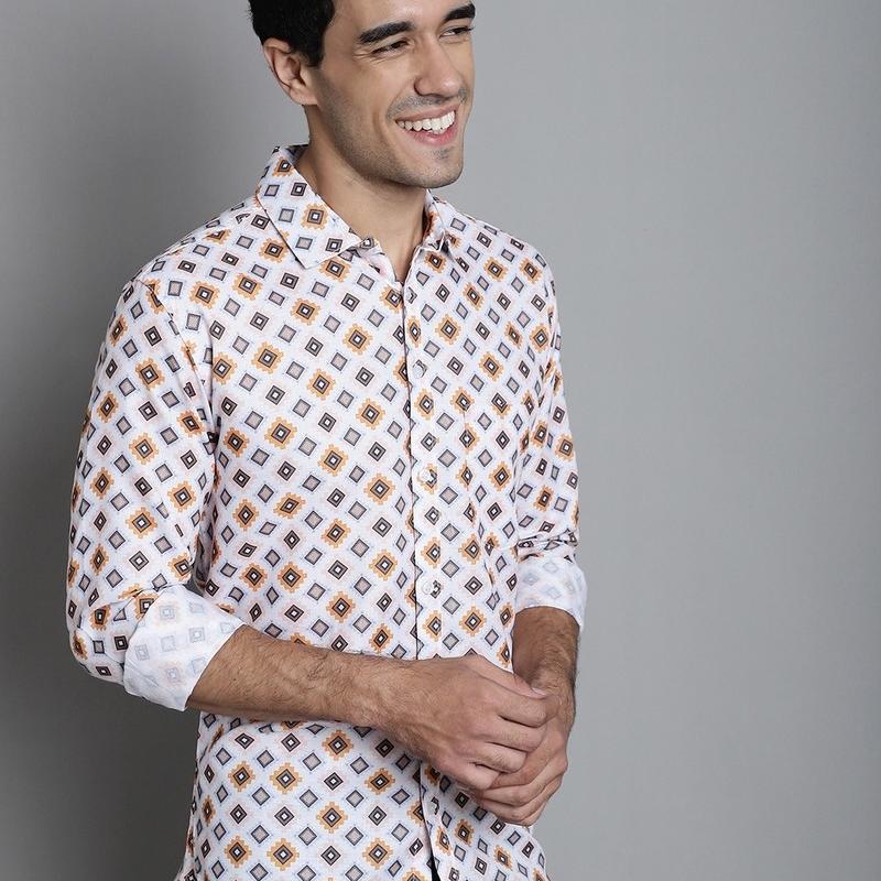Radha - Cotton Full Sleeve Stripes Men's Shirt