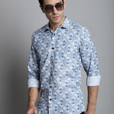 Radha - Cotton Full Sleeve Stripes Men's Shirt