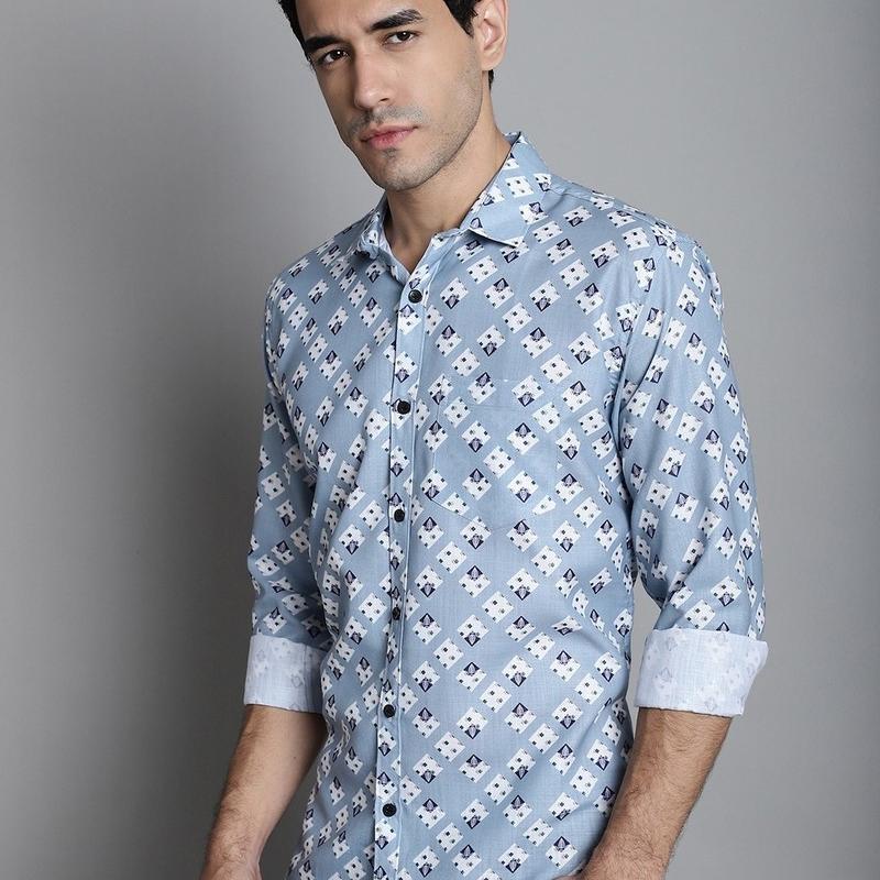 Radha - Cotton Full Sleeve Stripes Men's Shirt