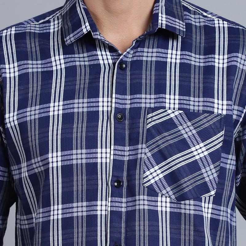 Radha - Casual Stylish Cotton Blend Cheakered Shirt For Men
