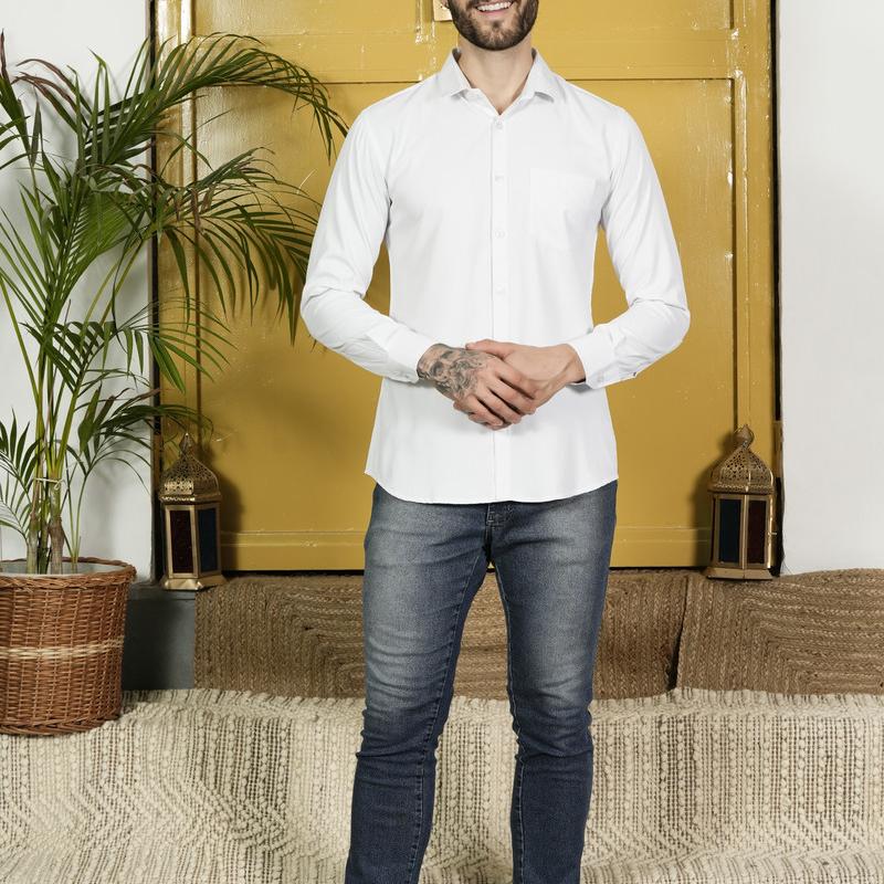 Radha - Casual Stylish Cotton Blend Cheakered Shirt For Men