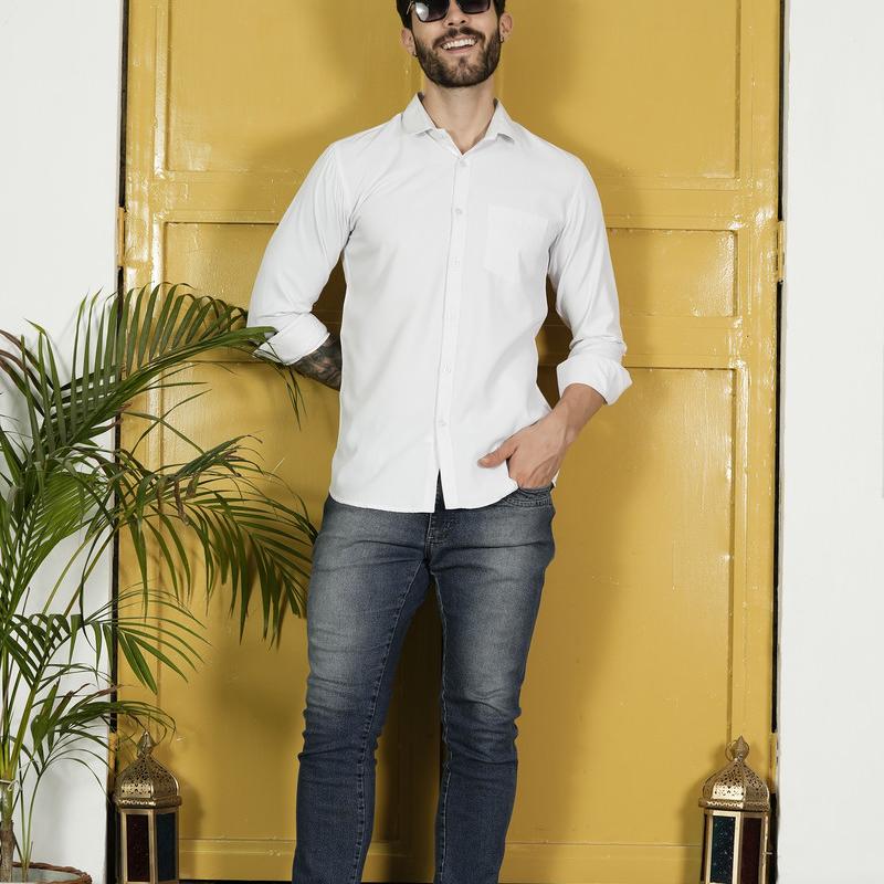 Radha - Casual Stylish Cotton Blend Cheakered Shirt For Men