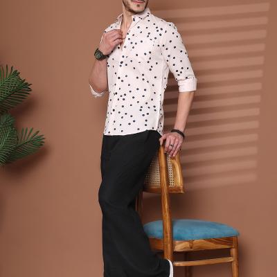 Radha - Cotton Polka dots Print Partywear Shirt for Men