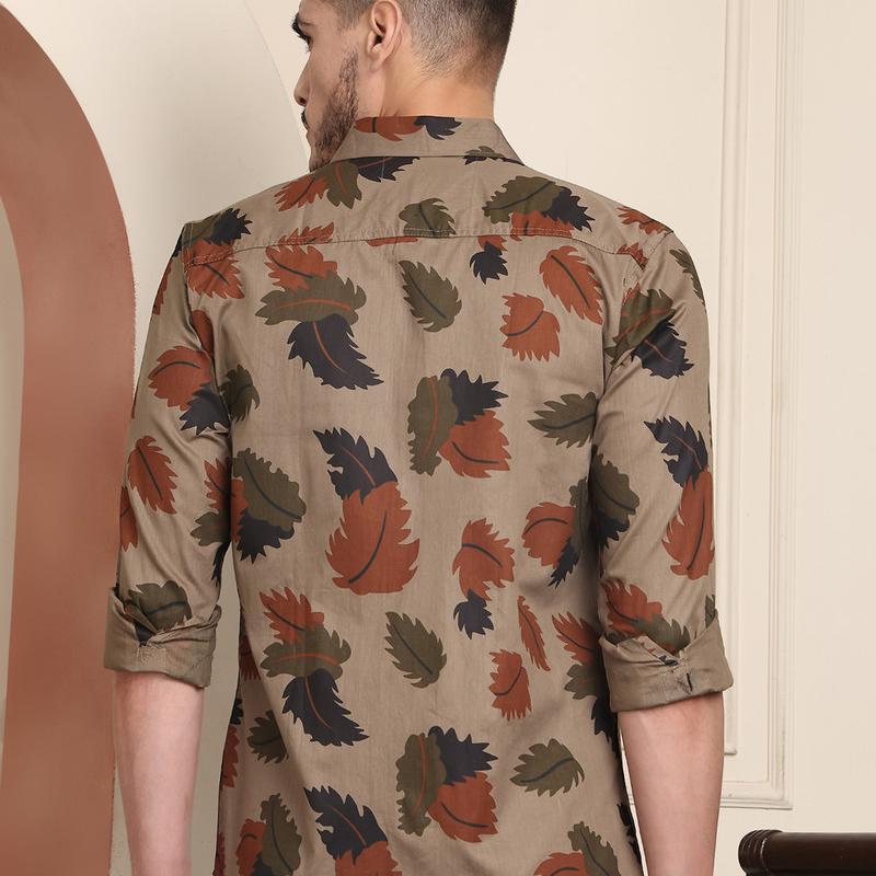 Radha - Cotton Floral Print Shirt for Men