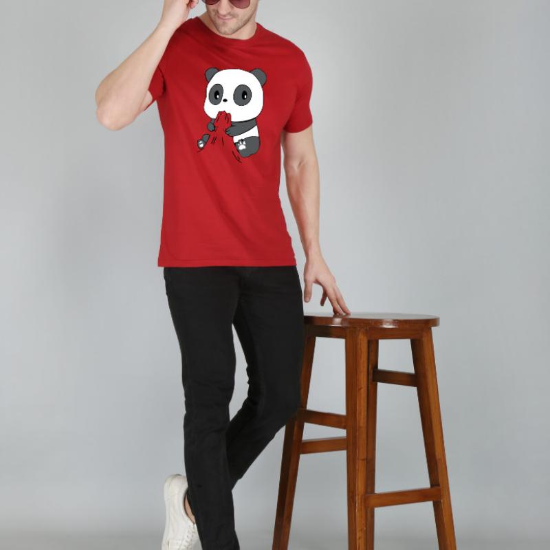 Cotton Bio Wash Printed Men't T-shirt