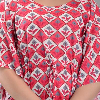 Jassi - Cotton Kalamkari Print Kaftan Top