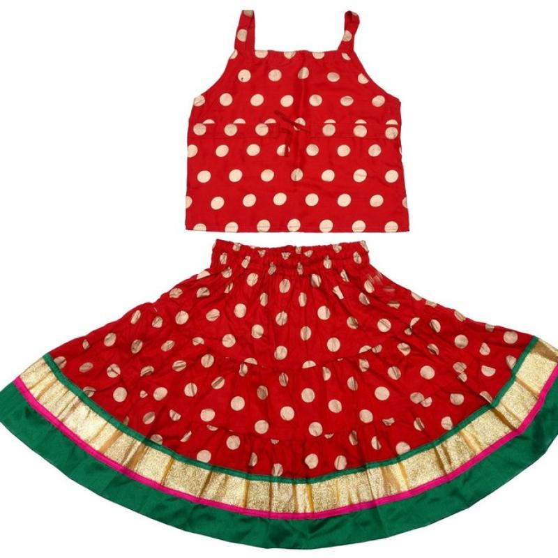 Moni - Rayon Printed Girls Lehenga Choli