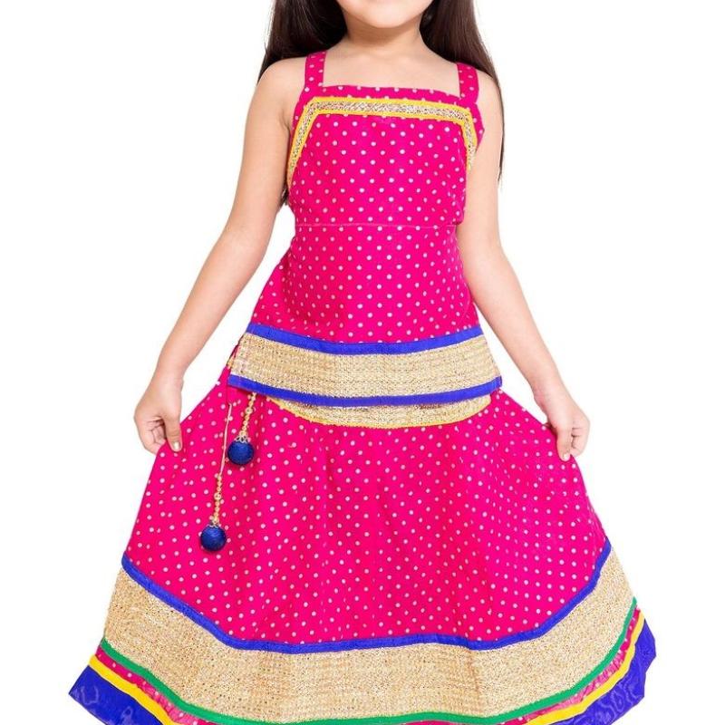 Moni - Cotton Embroidery Girls Lehenga Choli